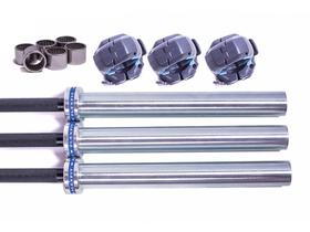 Trio De Barras Olímpica Cross Lpo 2,20m 20kg Rolamento Agulha + Presilhas