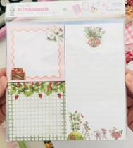 Trio de Bloquinhos 40 Folhas - Fazenda de Morangos