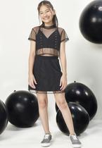 Trio de Blusa Cropped Sobreposição e Saia em Tule e Top Cropped em Cotton Vic&Vicky Trio de Blusa Cropped Sobreposição e Saia em Tule e Top Cropped em Cotton Vic&Vicky