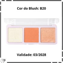 Trio de blush e iluminador ruby rose