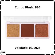 Trio de blush e iluminador ruby rose