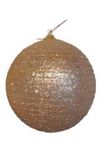 Trio de Bola Decorada Natalina Champagne 10cm