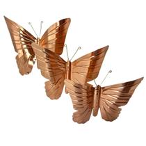 Trio de borboleta de Cobre G para Decoração