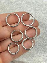 Trio de Brincos Argola Aço Inox Antialérgico - P, M, G - 3 Pares