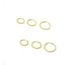 Trio De Brincos Argola Redonda Ouro 18k 750. Garantia Trio De Brincos Argola Redonda Ouro 18k 750. Garantia