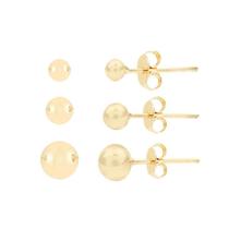 Trio de Brincos Bolinhas Folheados a Ouro 18k Trio de Brincos Bolinhas Folheados a Ouro 18k