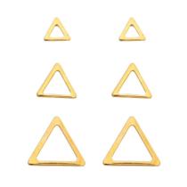 Trio de brincos tringulares