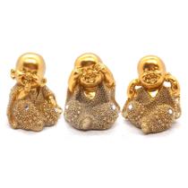 Trio De Buda Bebê Cego Surdo Mudo Baby Buda Manto 9 cm Trio De Buda Bebê Cego Surdo Mudo Baby Buda Manto 9 cm