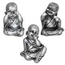 Trio De Budas Mini Baby Escultura Decorativa