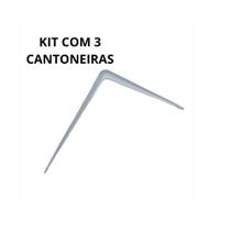 Trio de cantoneiras prateleira 8x10 branca beltools