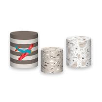 Trio De Capa Cilindro 3D - Aviador Aviãozinho Clipart 001 - Via Cores