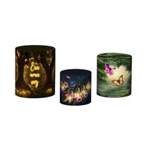 Trio De Capa Cilindro 3D - Floresta Magica Era uma vez 033