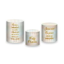 Trio De Capa Cilindro 3D - Páscoa Cristã Efeito 3D 010