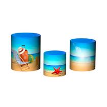 Trio De Capa Cilindro 3D - Um Dia Na Praia Beach 005