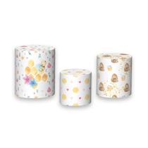 Trio De Capa Cilindro - Abelhinha Aquarela Cute 002 Trio De Capa Cilindro - Abelhinha Aquarela Cute 002