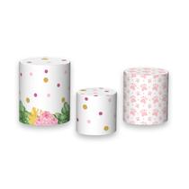 Trio De Capa Cilindro - Animais Safari Folhagens e Balões 003