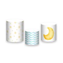 Trio De Capa Cilindro -Arco-Íris Boho Azul 004