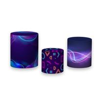 Trio De Capa Cilindro - Asas Colorida Efeito Neon 001