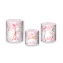 Trio De Capa Cilindro - Bailarina Aquarela com Cerejeira 001