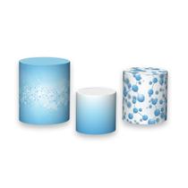 Trio De Capa Cilindro - Biomedicina Cromossomo DNA Azul 017