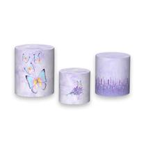 Trio De Capa Cilindro - Borboletas em Lavanda 010