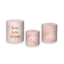 Trio De Capa Cilindro - Brilha Brilha Estrelinha Rosa 008