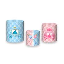 Trio De Capa Cilindro - Chá Revelação Ursinhos Capitonê Realeza 003