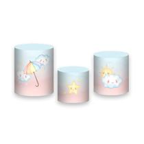 Trio De Capa Cilindro - Chuva de Amor Cute Aquarela 017 Trio De Capa Cilindro - Chuva de Amor Cute Aquarela 017