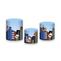 Trio De Capa Cilindro - Cidade Herois Pop Art Céu Claro 006