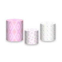 Trio De Capa Cilindro - Circo Rosa Aquarela 005 Trio De Capa Cilindro - Circo Rosa Aquarela 005