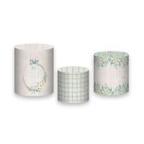 Trio De Capa Cilindro - Coelho da Páscoa Floral 013 Trio De Capa Cilindro - Coelho da Páscoa Floral 013