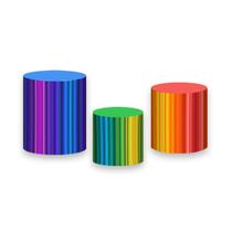 Trio De Capa Cilindro - Colorido Explosão de Cores 025 Trio De Capa Cilindro - Colorido Explosão de Cores 025