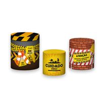 Trio De Capa Cilindro - Construção Trator Parede Tijolos 001