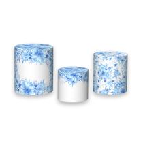 Trio De Capa Cilindro - Despedida de Solteira Bride To Be Floral Azul 033 Trio De Capa Cilindro - Despedida de Solteira Bride To Be Floral Azul 033