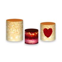 Trio De Capa Cilindro - Dia Das Mães Silhueta de Coração 035