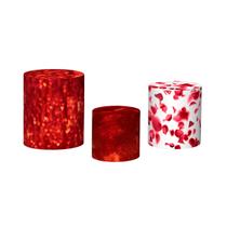 Trio De Capa Cilindro - Dia dos Namorados Vermelho com Dourado 038 Trio De Capa Cilindro - Dia dos Namorados Vermelho com Dourado 038