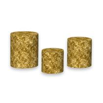Trio De Capa Cilindro - Efeito Lantejoulas Disco Mirror Dourado 061 Trio De Capa Cilindro - Efeito Lantejoulas Disco Mirror Dourado 061