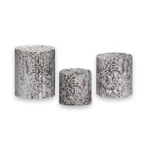 Trio De Capa Cilindro - Efeito Lantejoulas Prateadas 019 Trio De Capa Cilindro - Efeito Lantejoulas Prateadas 019