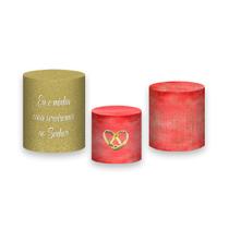 Trio De Capa Cilindro - Encontro de Casais Vermelho e Dourado 024 Trio De Capa Cilindro - Encontro de Casais Vermelho e Dourado 024