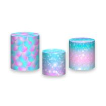 Trio De Capa Cilindro - Escamas de Sereia Lilás Menina 009