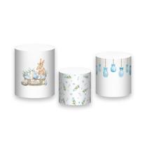 Trio De Capa Cilindro, Feliz Páscoa Coelho com Ovos 021