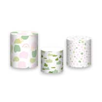 Trio De Capa Cilindro, Folhas Tons Claros 063 Trio De Capa Cilindro, Folhas Tons Claros 063