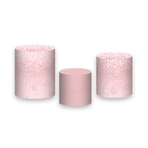 Trio De Capa Cilindro - Formatura Rosa Efeito Glitter 050 Trio De Capa Cilindro - Formatura Rosa Efeito Glitter 050