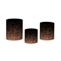 Trio De Capa Cilindro - Geométrico Escuro Efeito Glitter 027 Trio De Capa Cilindro - Geométrico Escuro Efeito Glitter 027