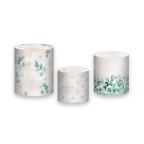 Trio De Capa Cilindro - Geométrico Folhagens 011