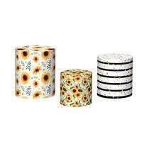 Trio De Capa Cilindro - Girassois Geométrico 023 Trio De Capa Cilindro - Girassois Geométrico 023