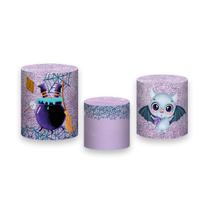 Trio De Capa Cilindro - Halloween Roxo Cute 003 Trio De Capa Cilindro - Halloween Roxo Cute 003