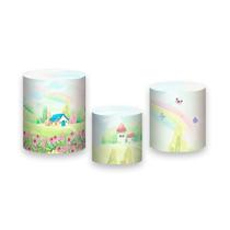 Trio De Capa Cilindro - Jardim Encantado Arco-íris 007 Trio De Capa Cilindro - Jardim Encantado Arco-íris 007