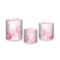 Trio De Capa Cilindro - Jardim Passarinhos Rosa Menina 011