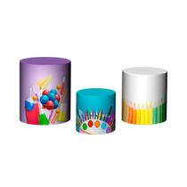 Trio De Capa Cilindro - Lápis Coloridos Escola ABC 003 Trio De Capa Cilindro - Lápis Coloridos Escola ABC 003